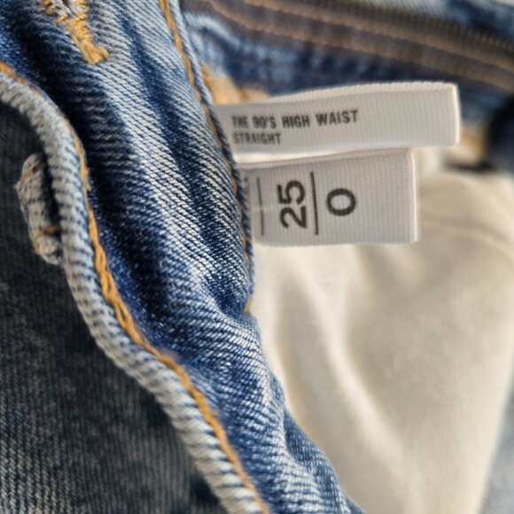 3 for $30 - LOFT 90's High Rise Straight Jean size 0 - Picture 5 of 6